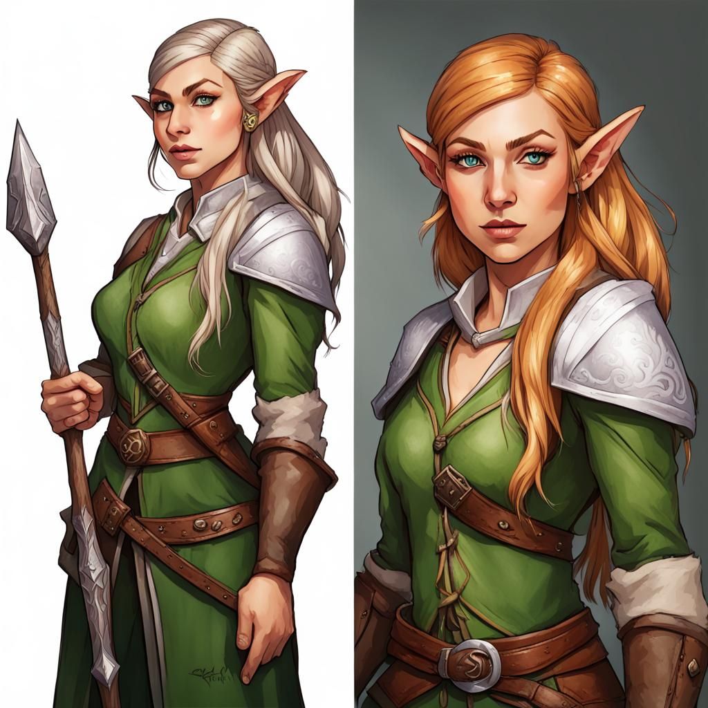 Female Elf Adventurer Ready for a Quest