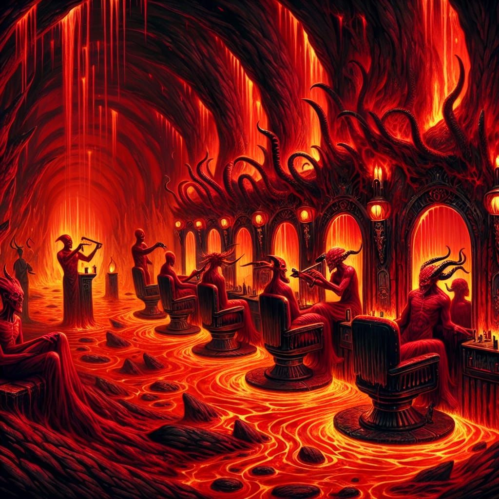 Demonic Beauty Salon in Fiery Abyss