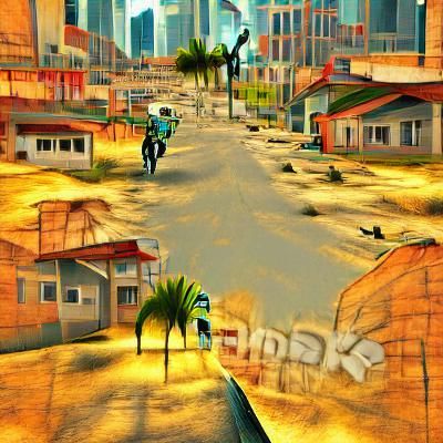 GTA San Andreas Inspired 3D Parallax Illustration