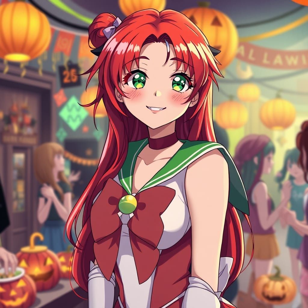 Sailor Jupiter Halloween Party, Manga Scan Aesthetic