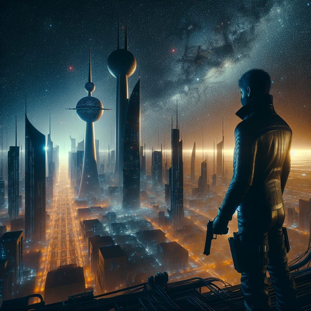 Futuristic Kuwait City Blackout in Cybertron Style