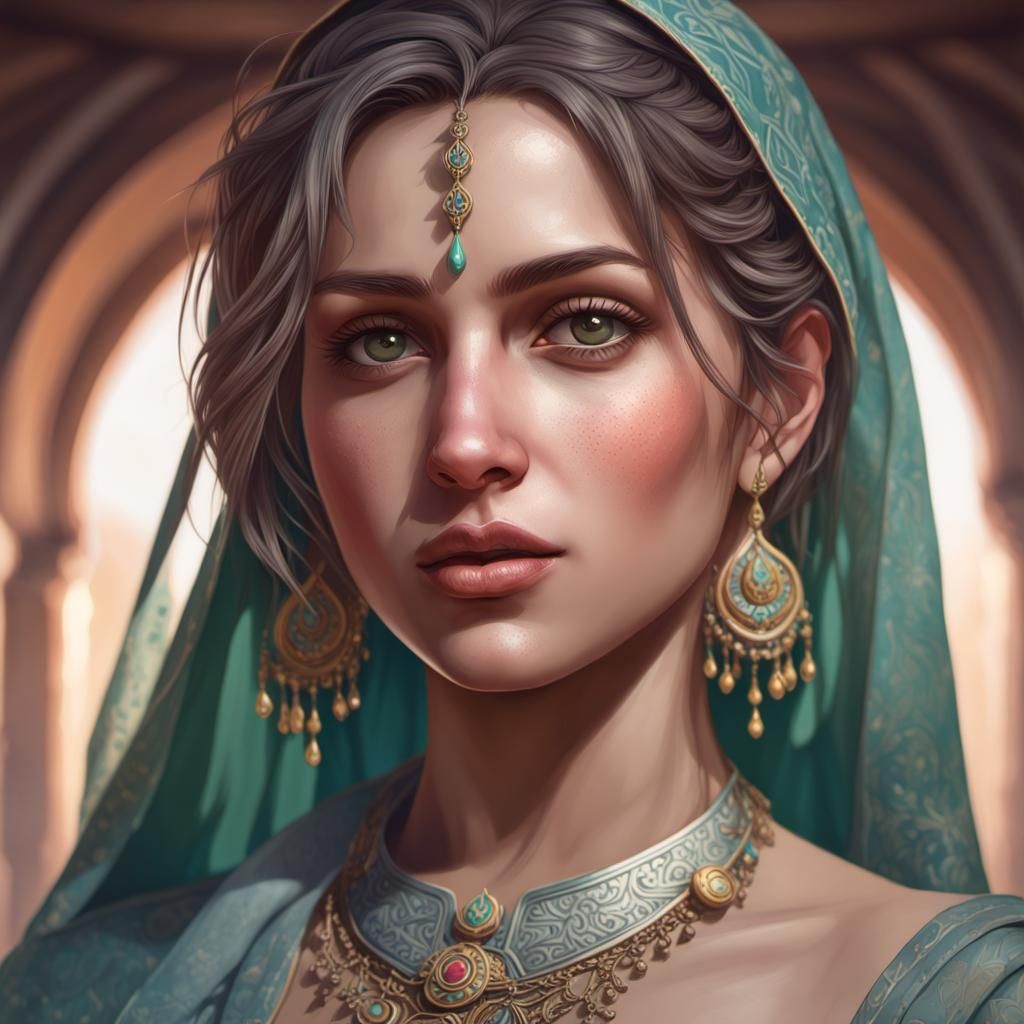 Hyperdetailed Portrait of Pakistan by Artgerm, WLOP