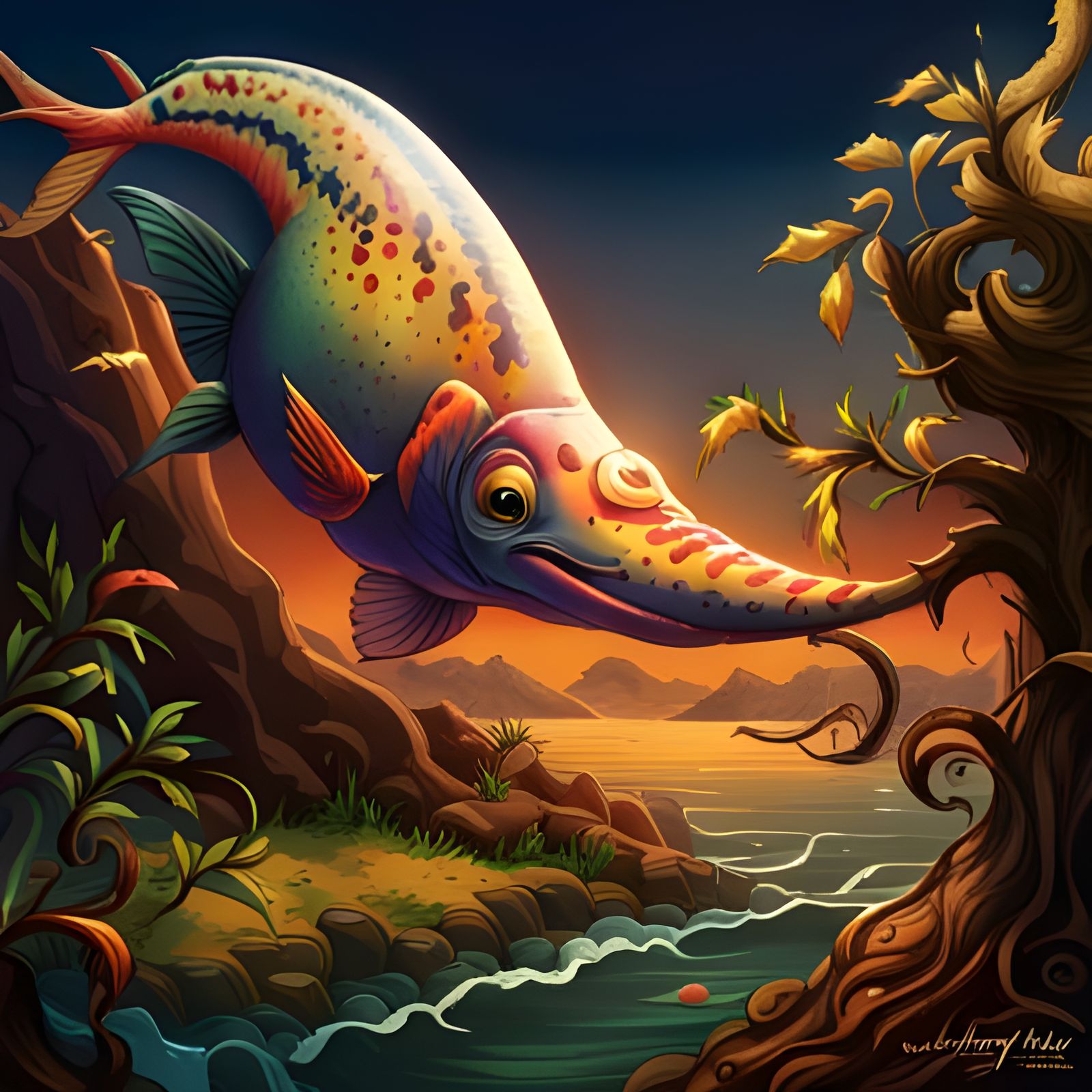 Detailed Japanese Background in Hyperreal Style