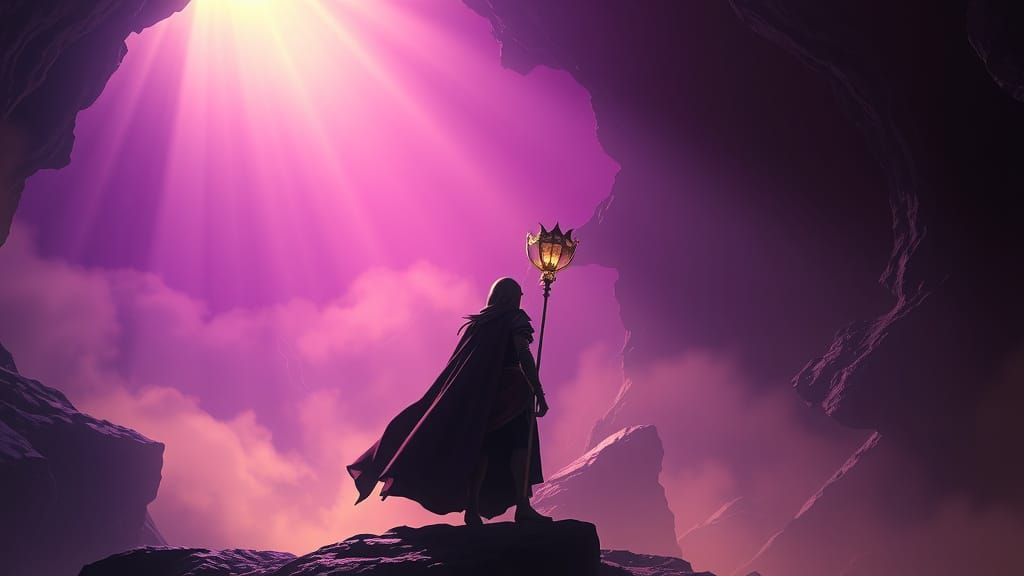 Heroic Figure in Soft, Ethereal Light