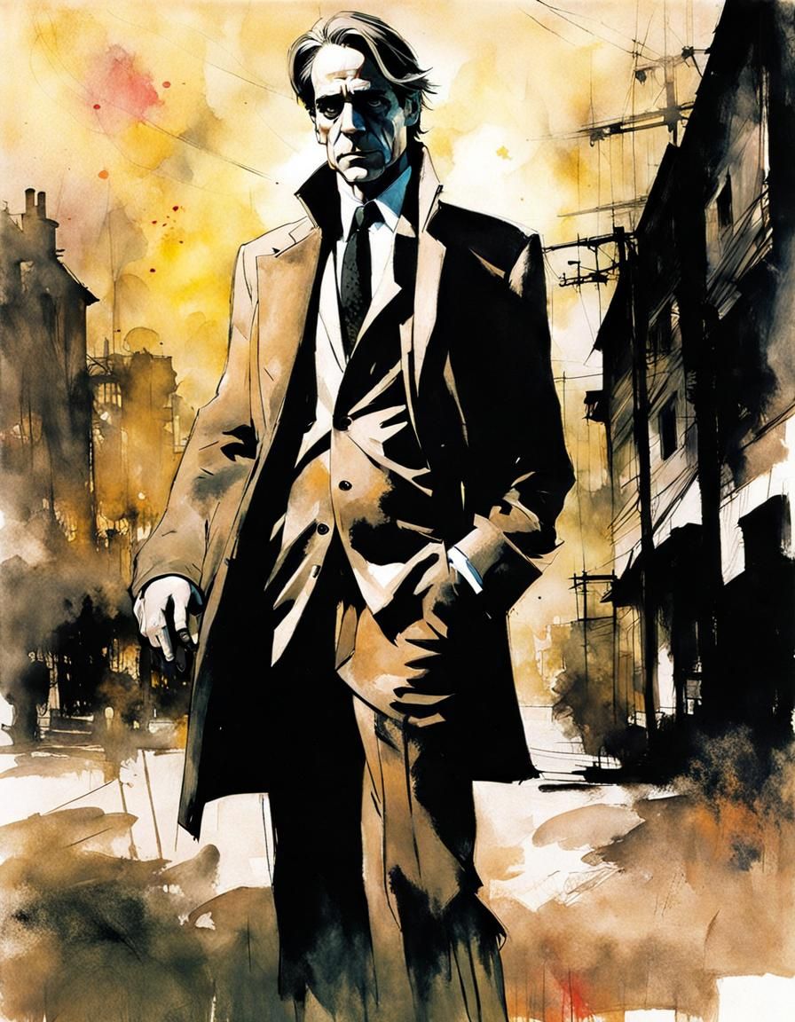 Portrait in Bill Sienkiewicz Comic Art Style