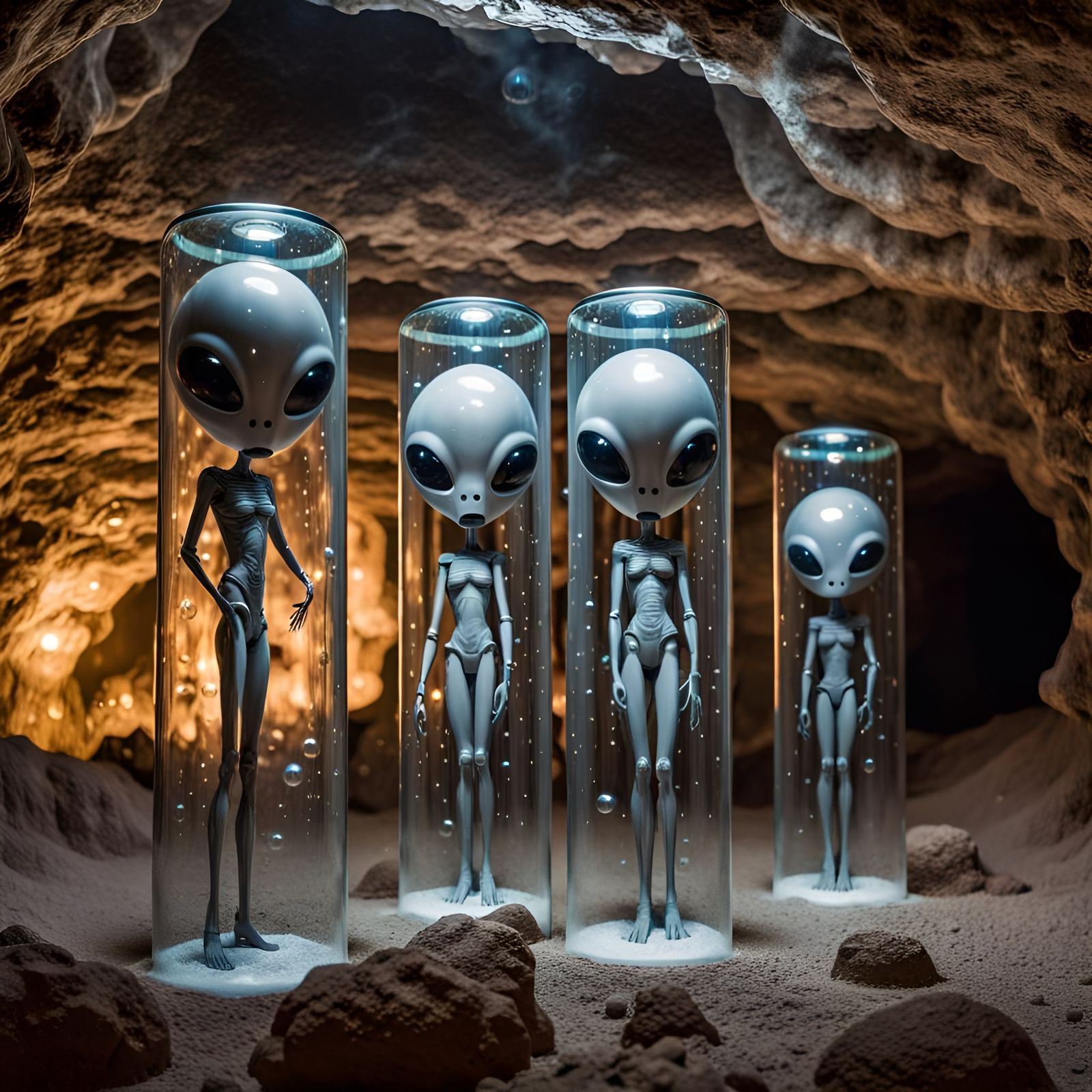 Eerie Alien Research Facility Below Roswell in Dark Fantasy ...