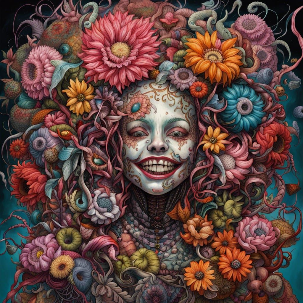 Floral Teeth: A Sci-Fi Horror Art Piece