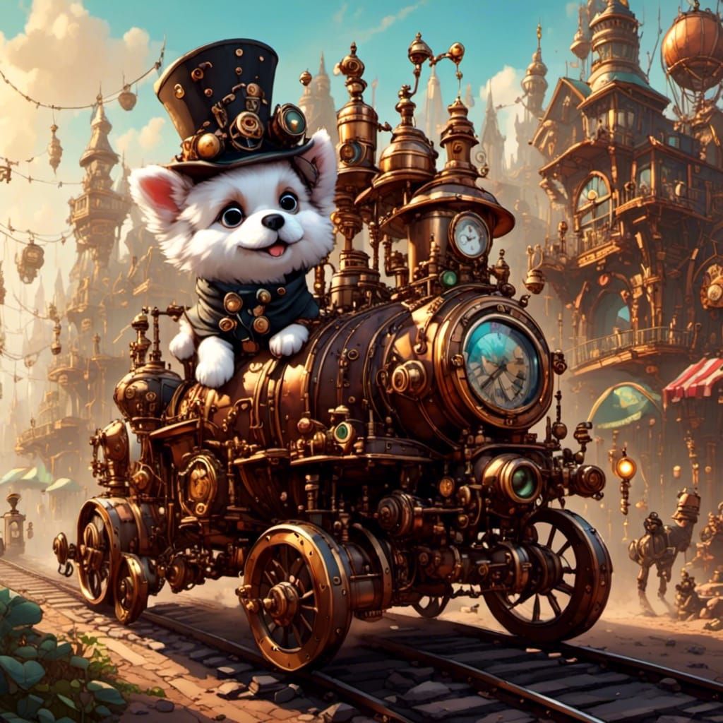 <lora:Steampunk XL:1.0> <lora:Steampunk:1.0> steampunk kawai...