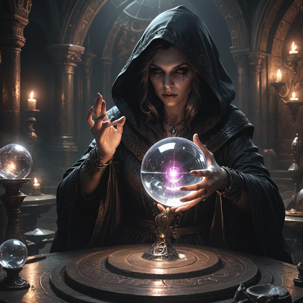 sorceress and her crystal balls v3