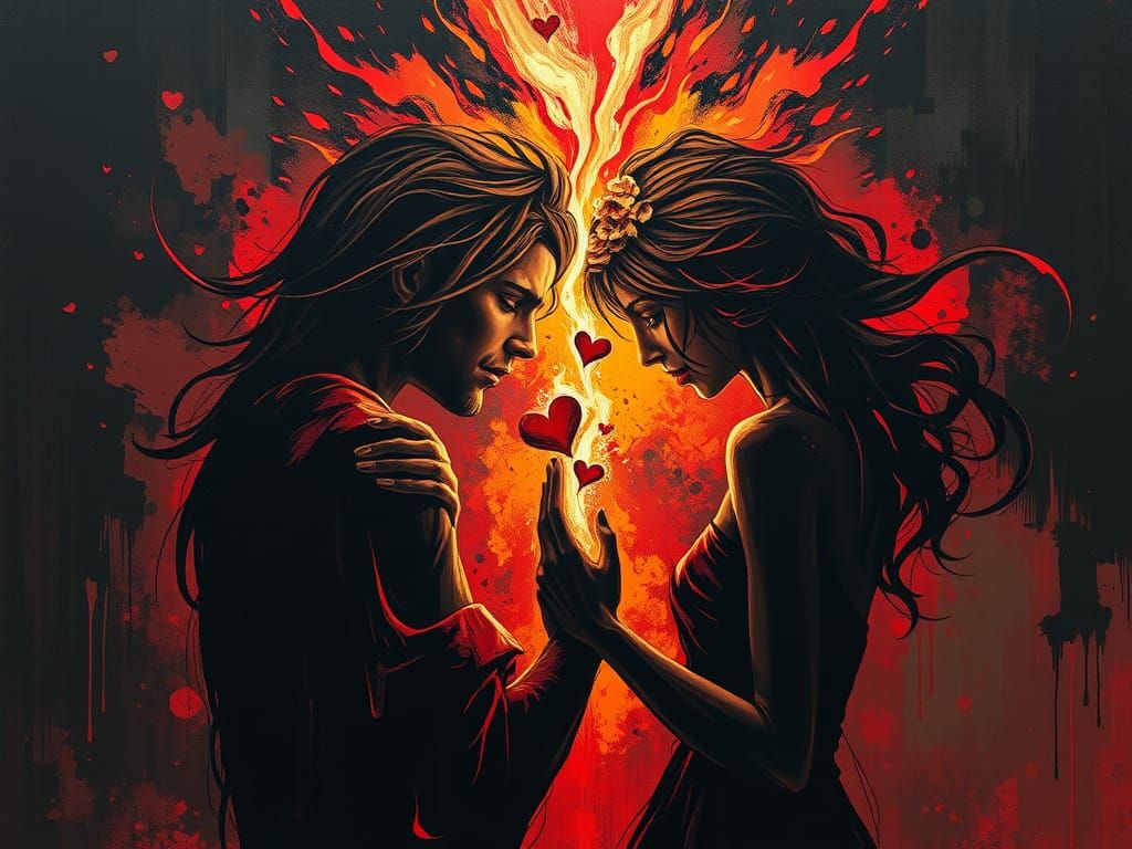 Love and Hate Collide: Intaglio Painting in 8K