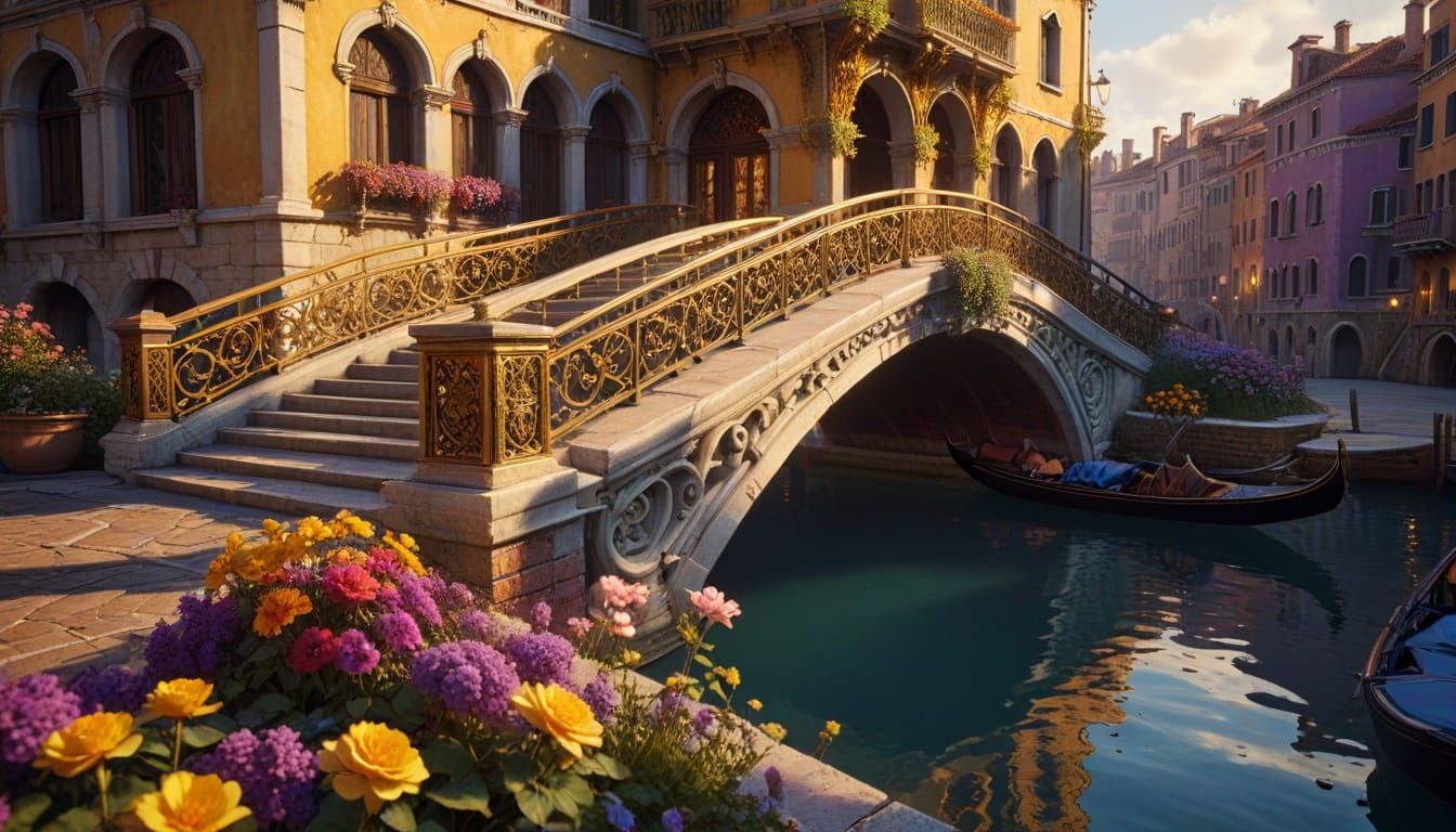 Ethereal Venice Dreamscapes in Baroque Romantic Fantasy Styl...