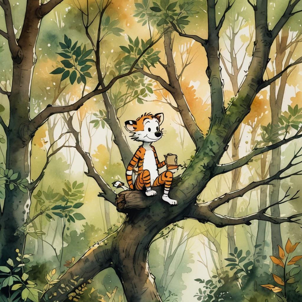Friends in Forest: A Watercolor Illustration