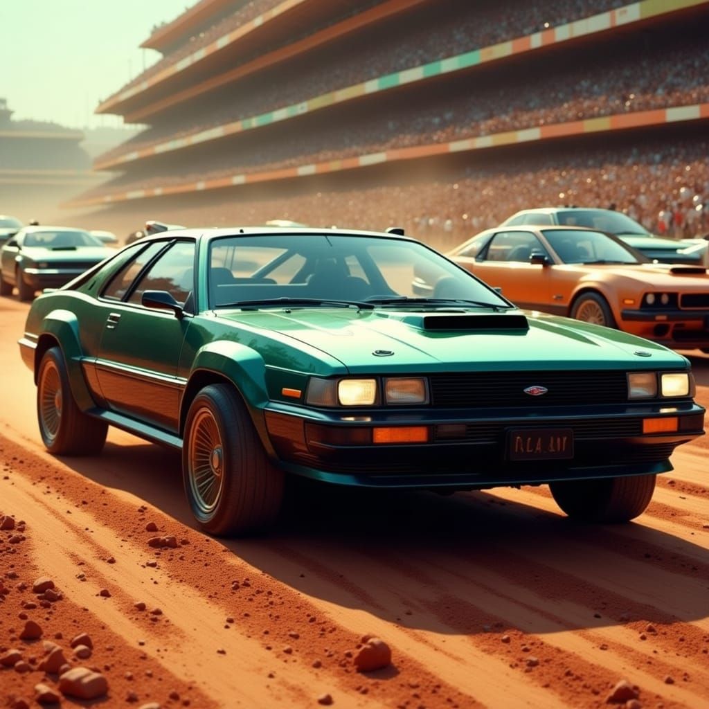 Shiny Dark Green 1988 Subaru WRX Rally Car