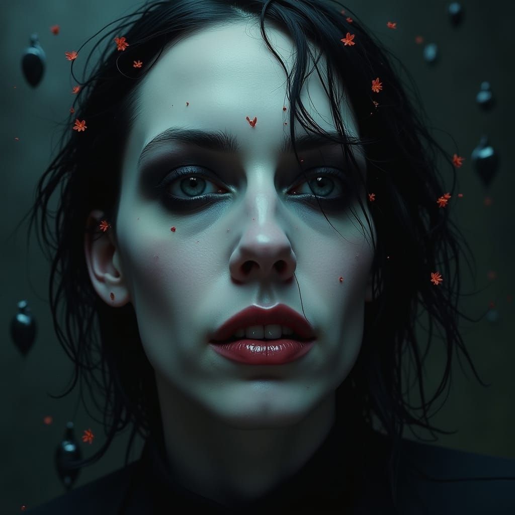 Ethereal Marilyn Manson-Inspired Figure Adorns Darkened Real...