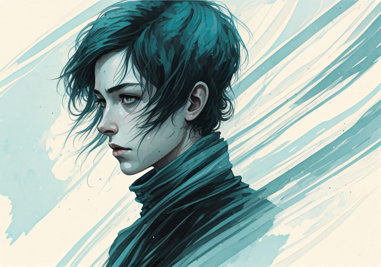 Post-Apocalyptic Graphic Novel Illustration in Art Nouveau S...