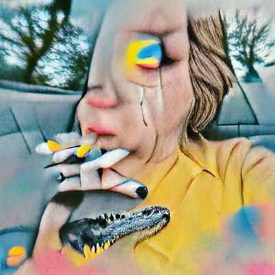 Evocative Image of Emotional Turmoil with Sunflowers