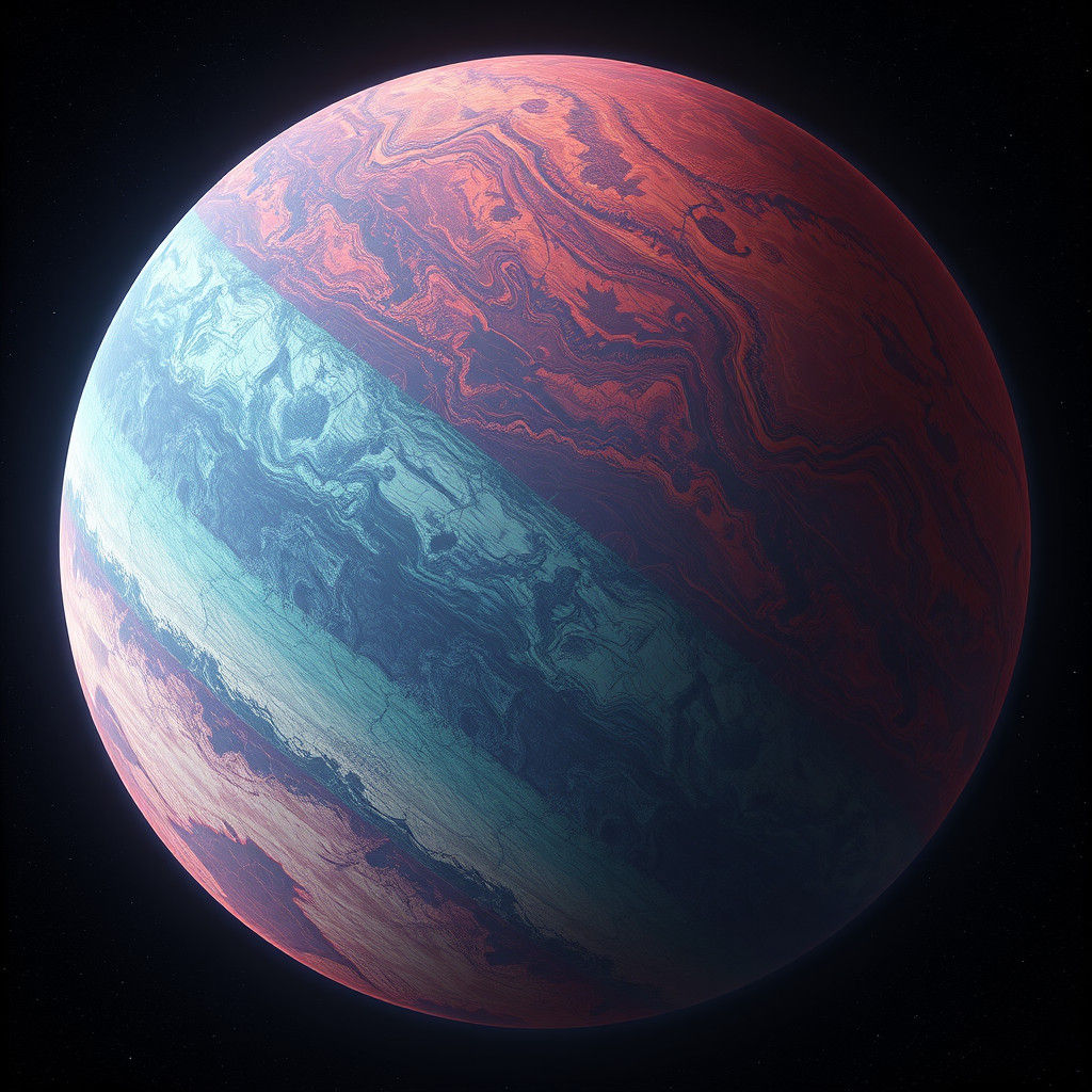 Sedna's Surface: Detailed Matte Painting in Deep Color