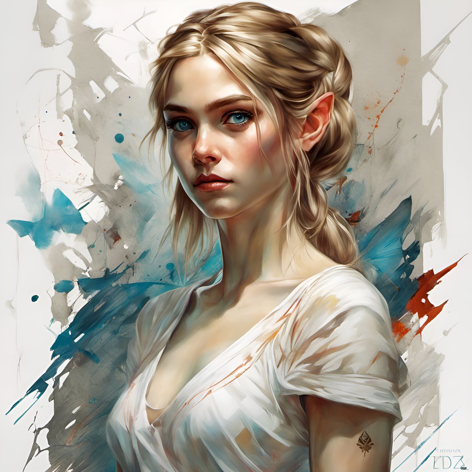 Zelda Portrait in Hyperrealistic Digital Art