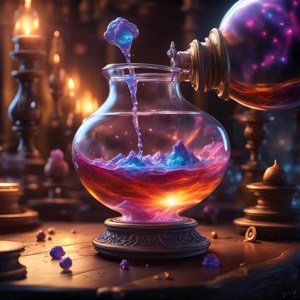Cosmic Potion: Universe in Rococo Style