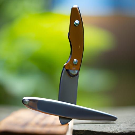 Meteorite Blade Folding Knife in Natural Light