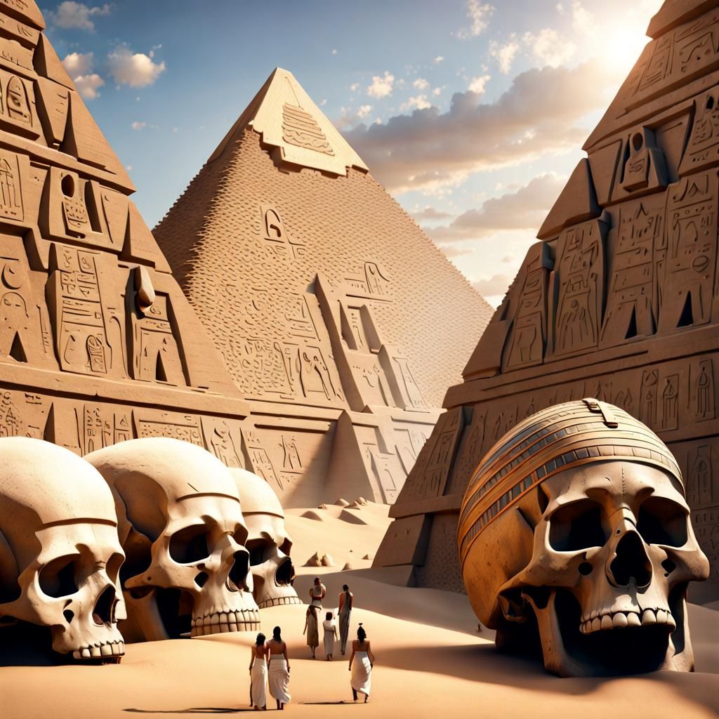 Ancient Egyptians and Skull Pyramids in Egypt