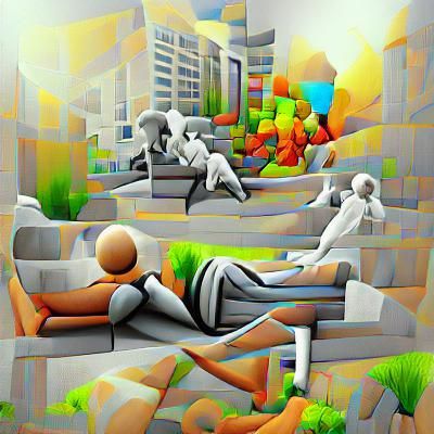 Sedentary Life: 3D Pop Art Poster