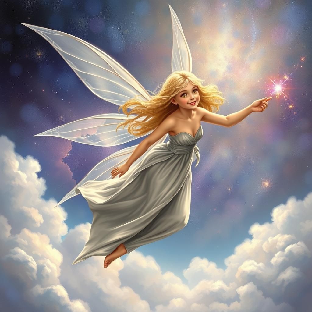 Cosmic Fairy in Flight: Magical Realism
