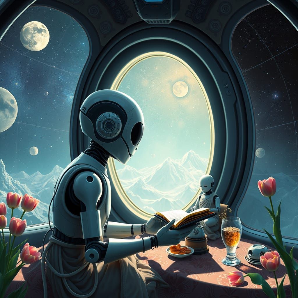 Surreal Digital Dreamscapes in Whimsical Cosmic Style