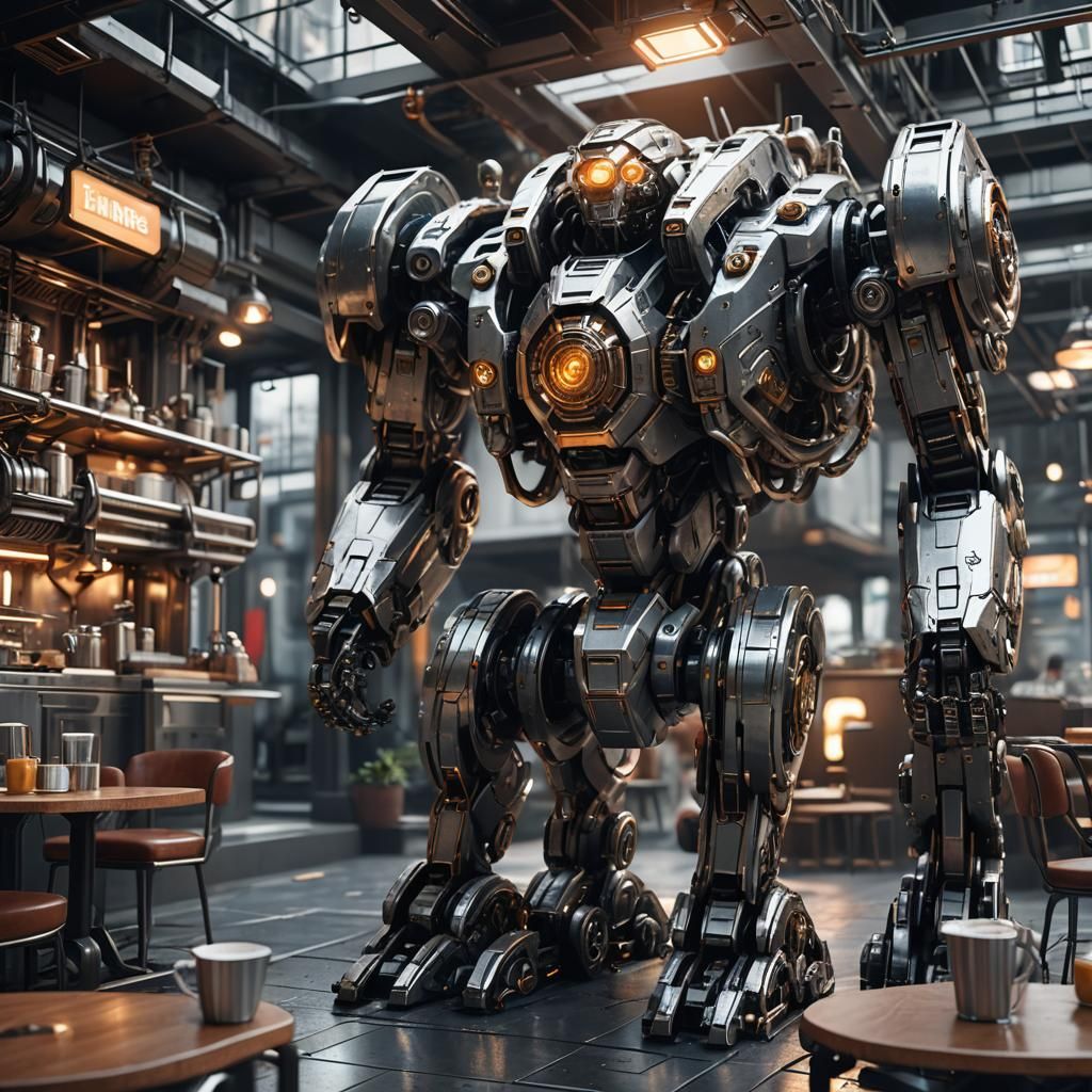 Futuristic Sci-Fi Mech Details in 8K