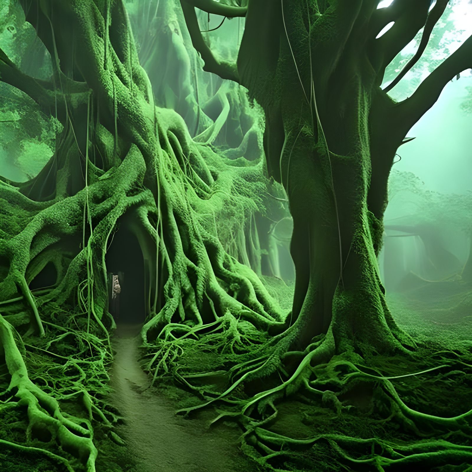 Eldritch Eyes Hidden in Jungle Vines