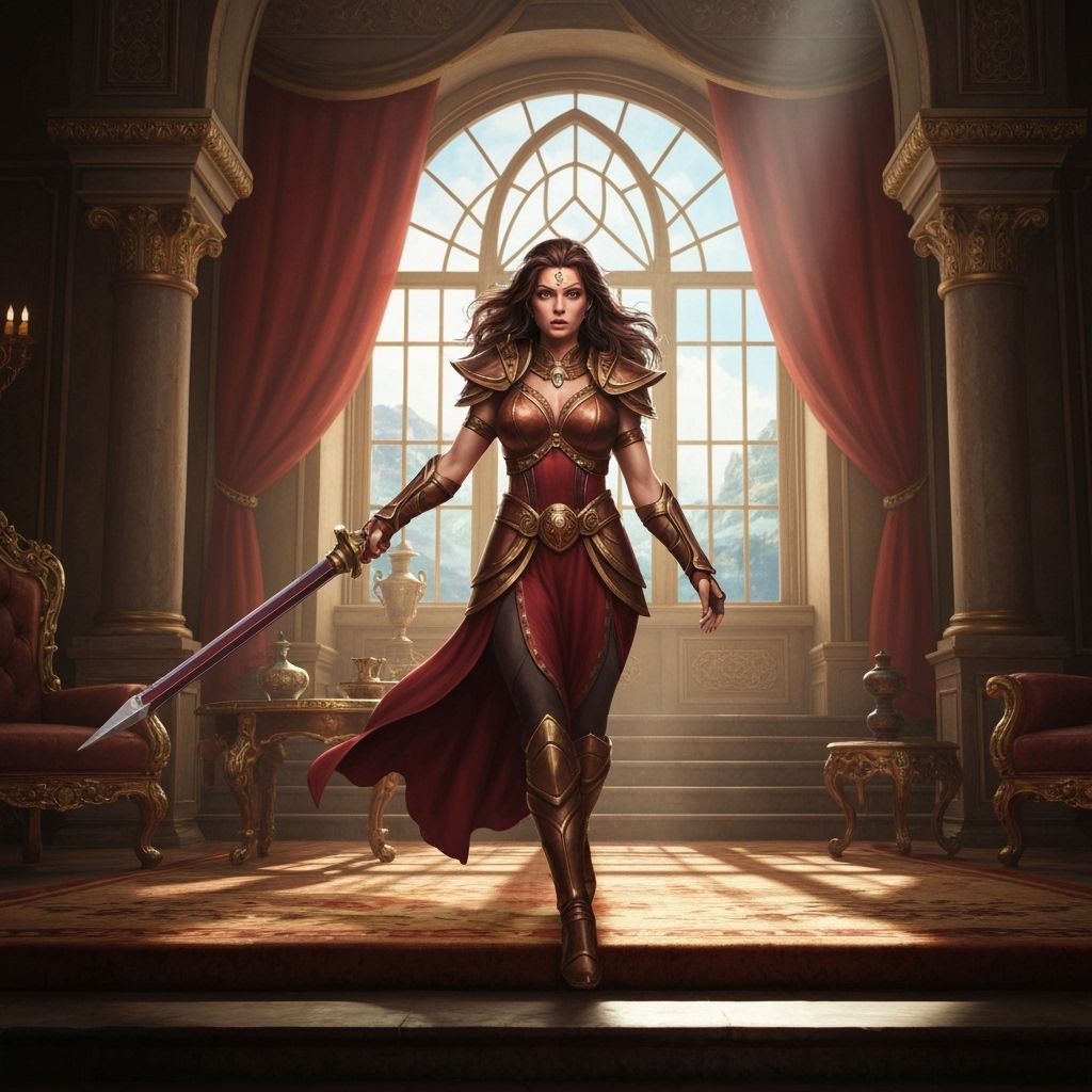 Heroic Empress in Detailed Matte Painting Style