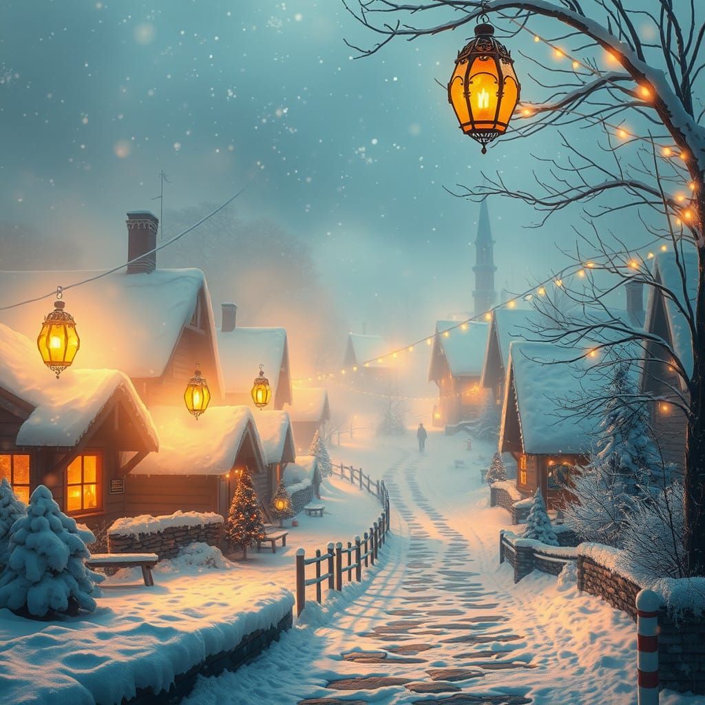 Golden Winter Wonderland on New Year's Eve