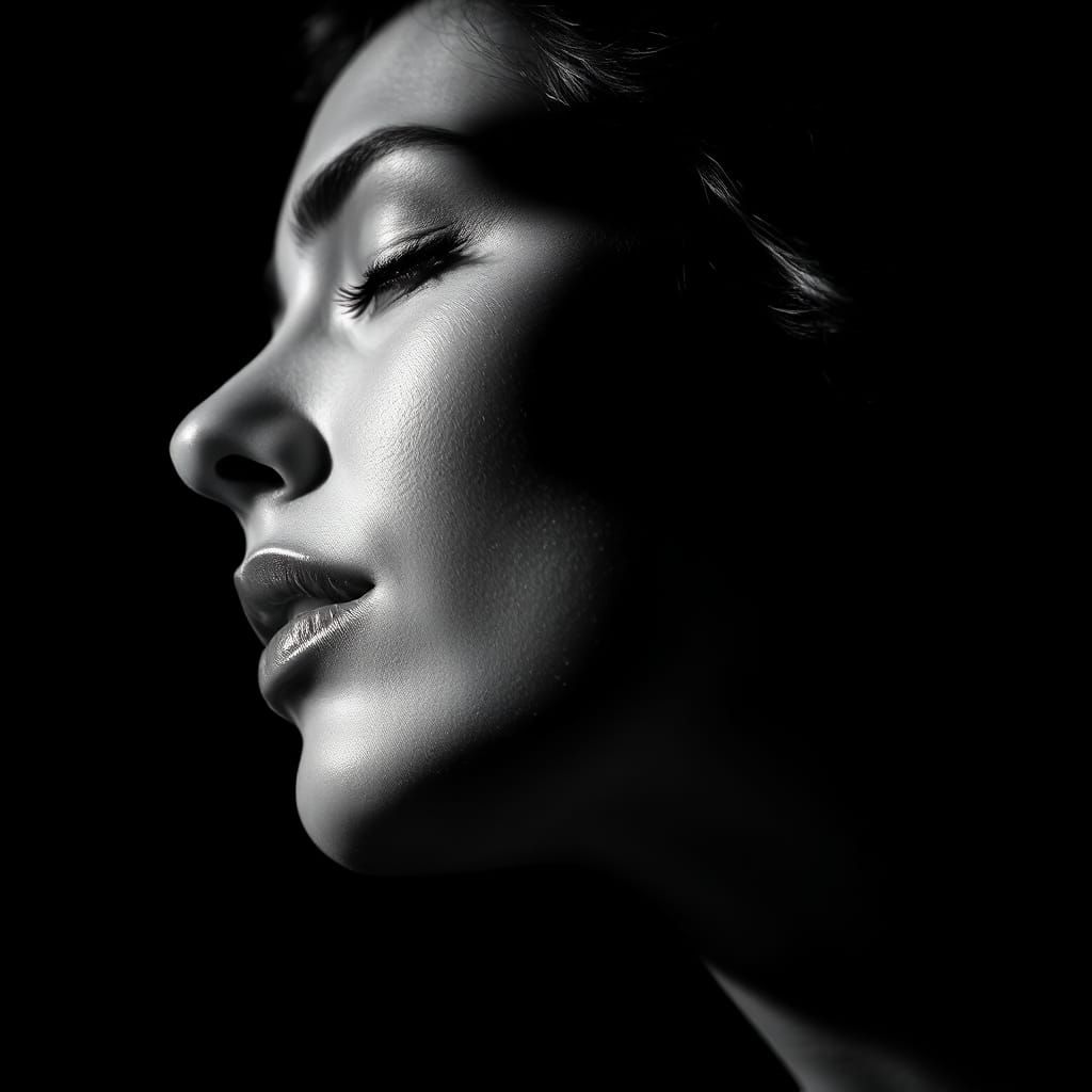 Woman in Ectasy: Mapplethorpe-Inspired Portrait