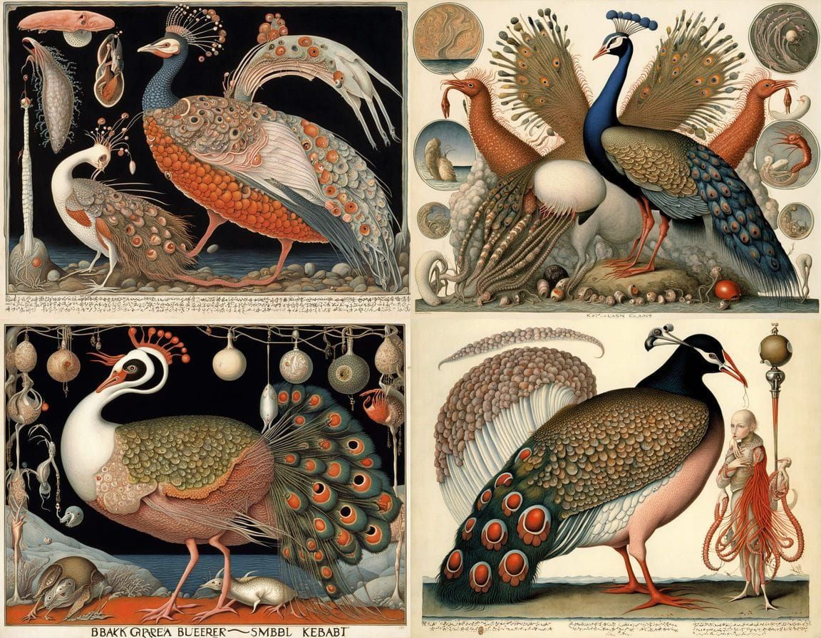 Surreal Anatomy in Deep Noctilucent Colors