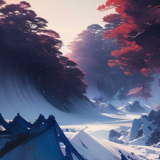 Beautiful Girl in Ukiyo-e Style Digital Art