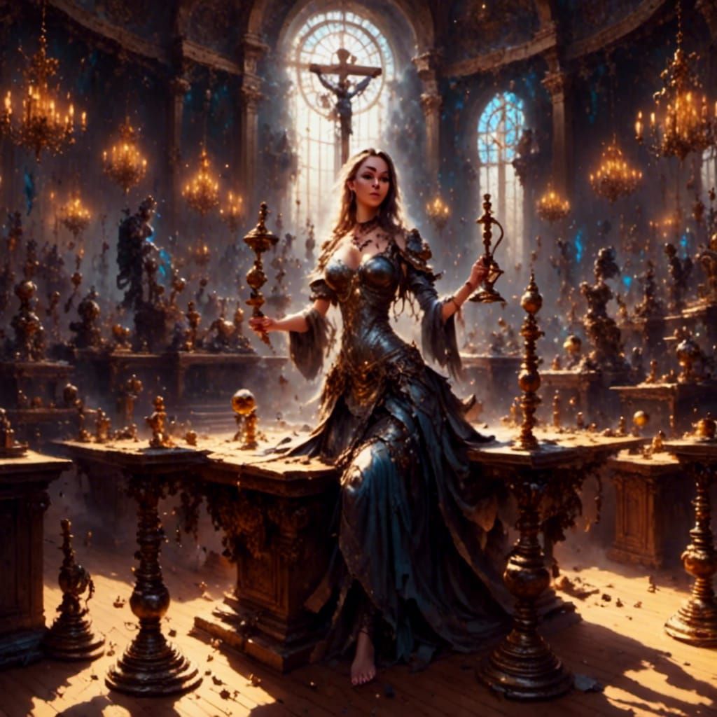 AI Image of a Judge in Courtroom With Gavel