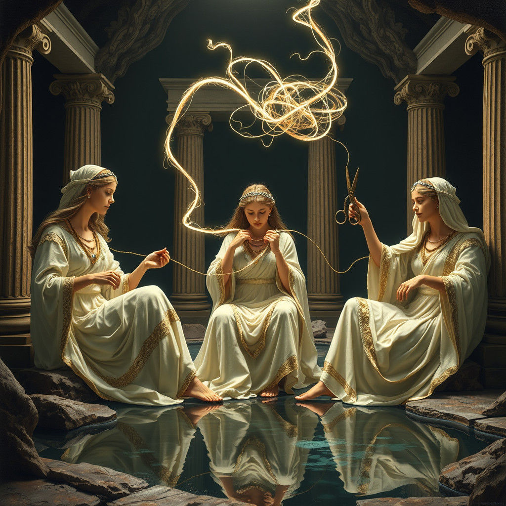 The Three Fates Guard the Thread of Life