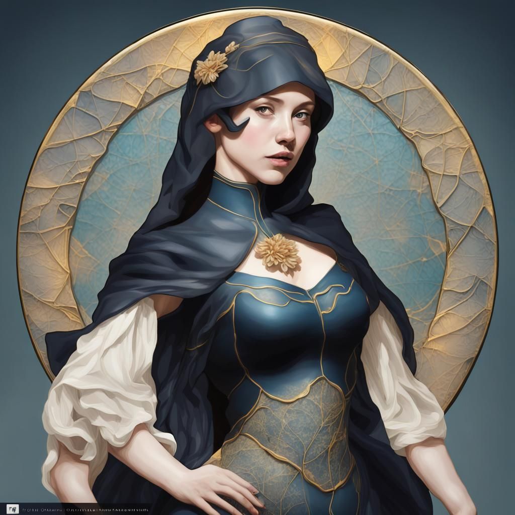 Elegant Kintsugi Bowl with Flower Petals