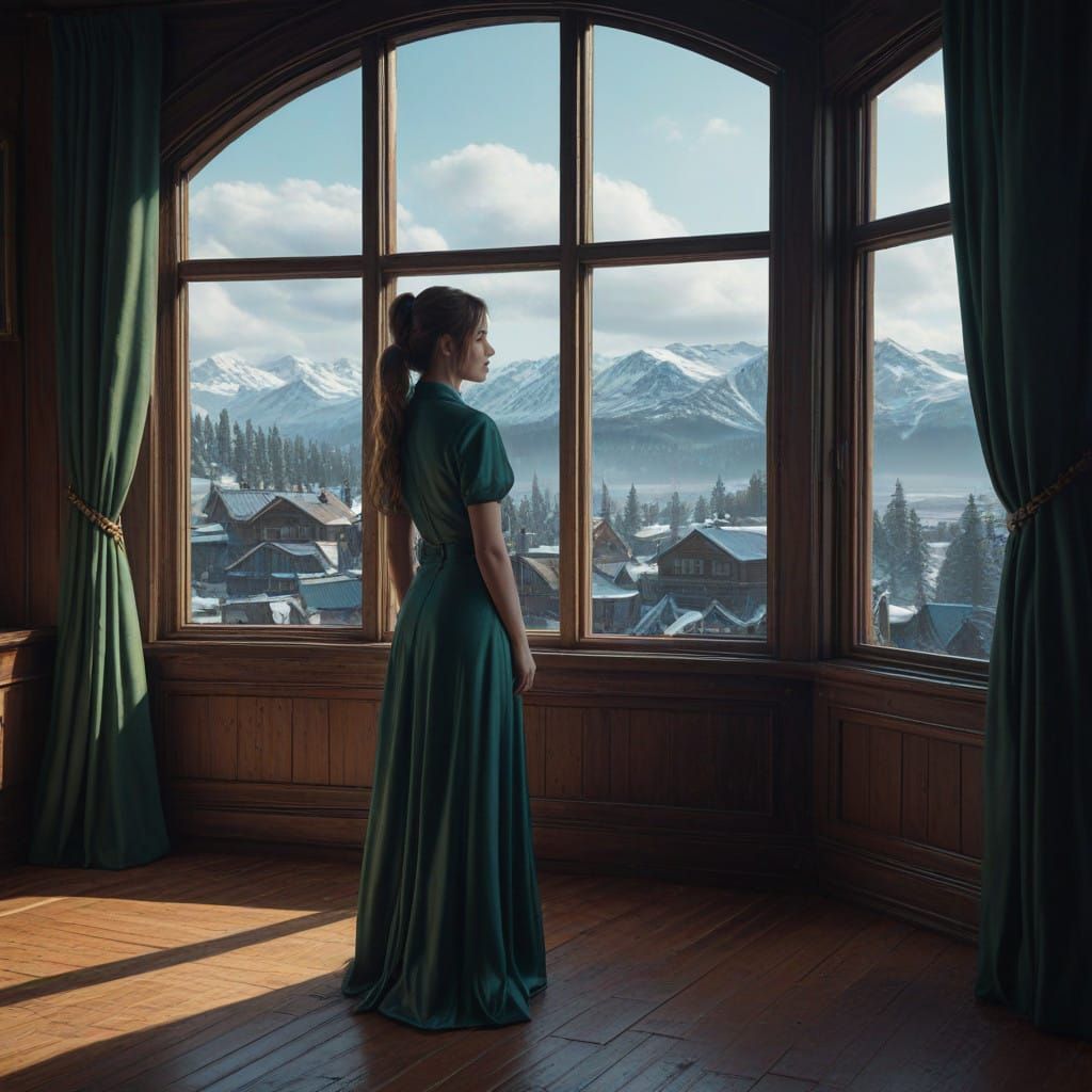 Ethereal Visions: A Dreamy Portrait in a Fantastical Dreamsc...