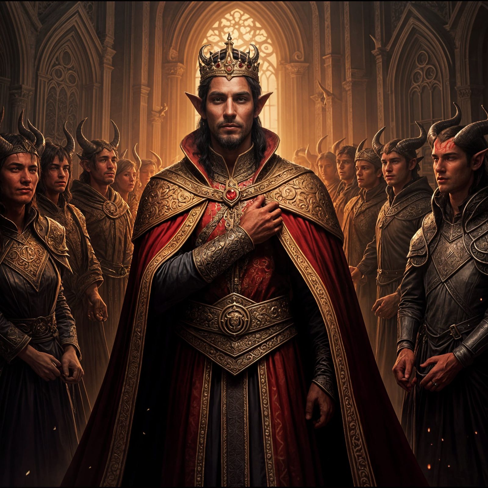 Coronation of Vyrros Blackhorn, Tiefling King