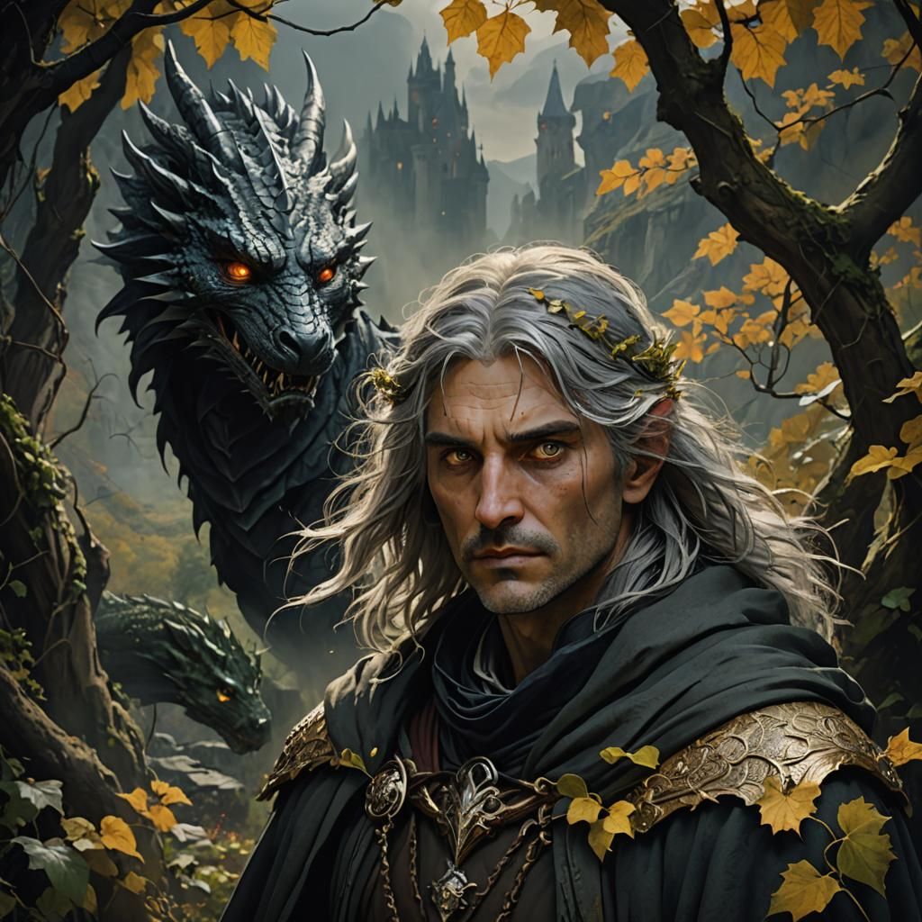 Dark Dragon Entity in Fantasy Valley