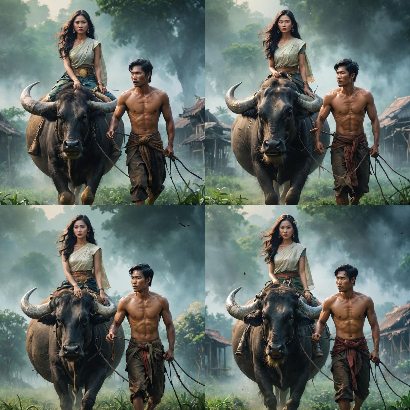 Anime Oath of Love: Detailed Matte Painting