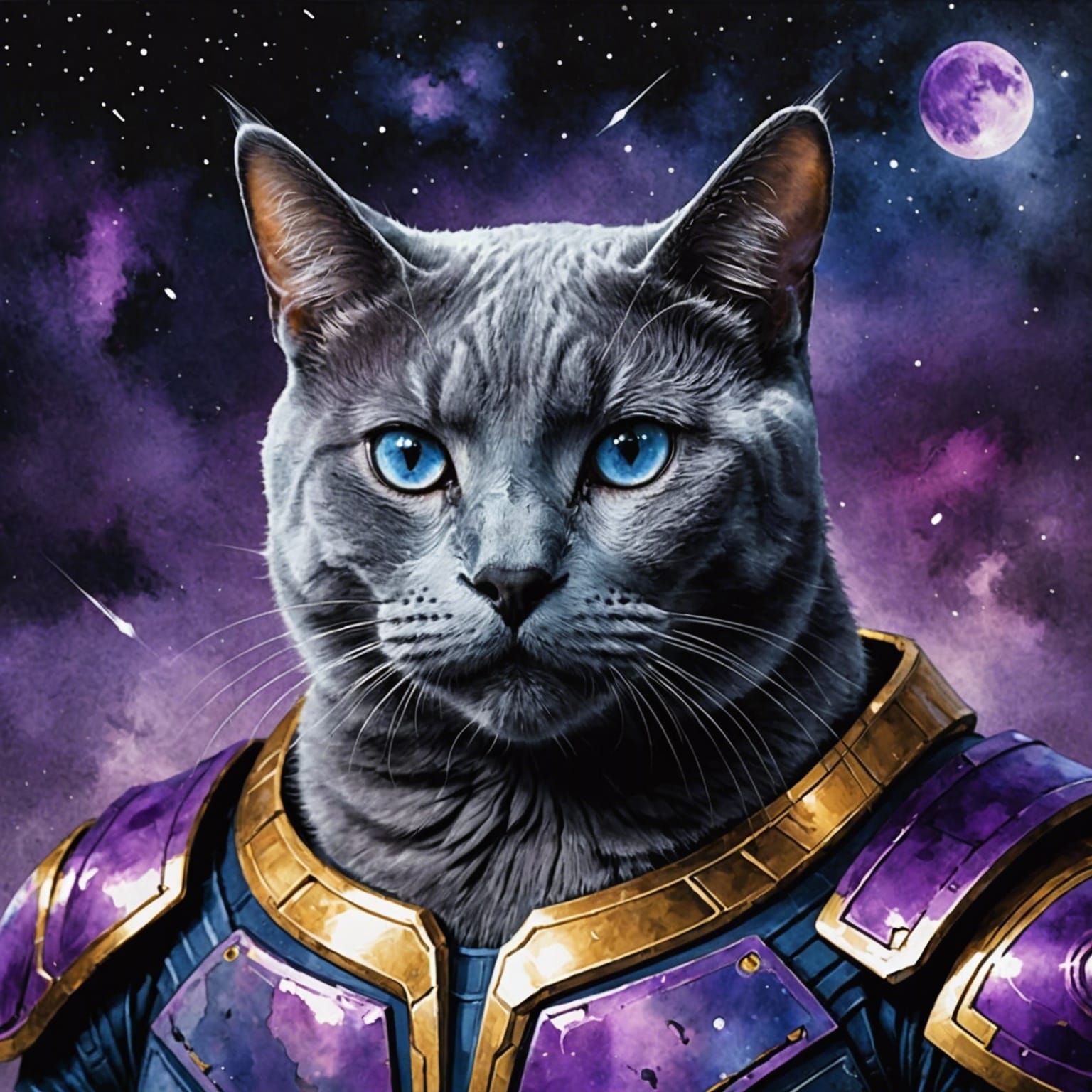 Thanos kitty. "snap"