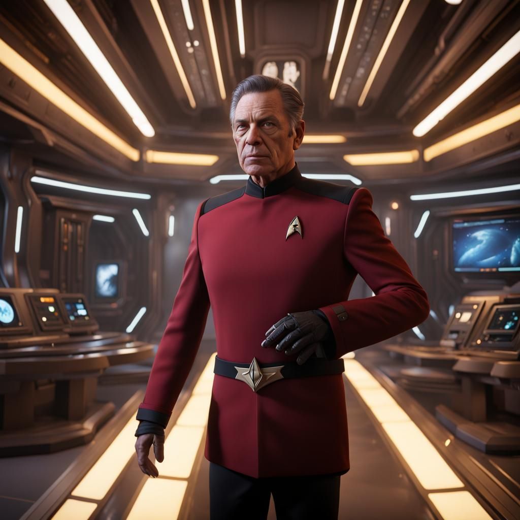 Catlike Starfleet Officer in Star Trek Style