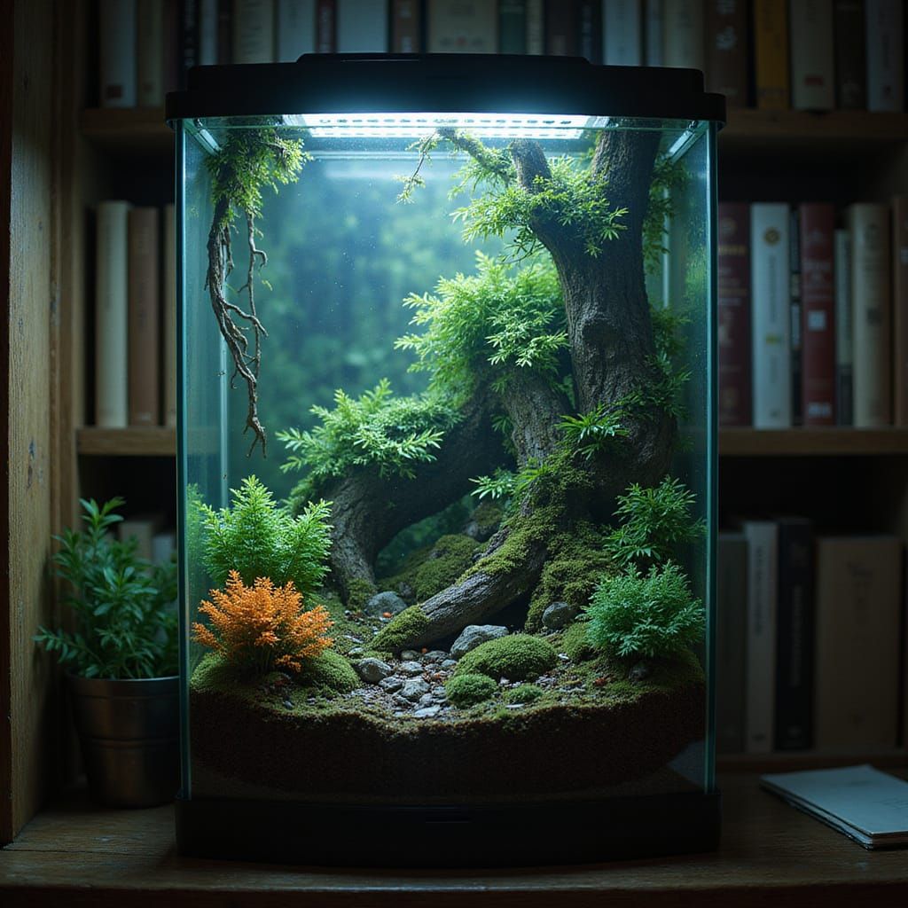 Mystical Terrarium Jungle in Triadic Colors