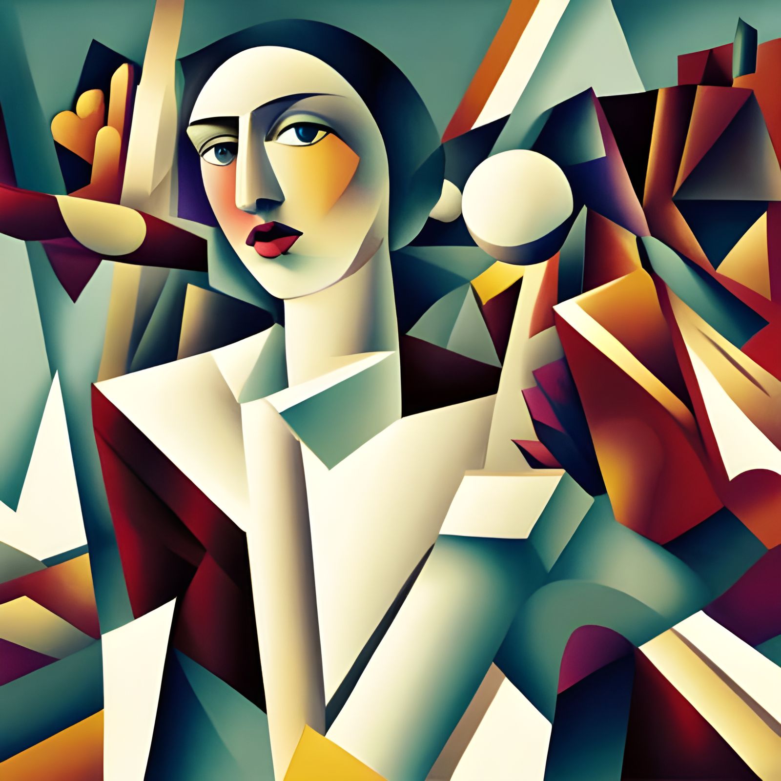 Cubist Ghosts Teaching Poets at Night