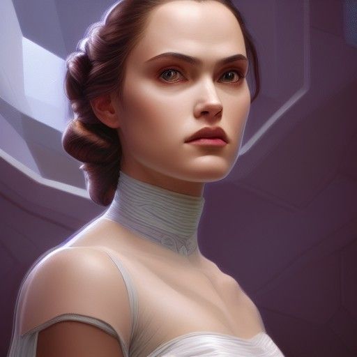 Padmé Amidala Portrait in Art Nouveau Style