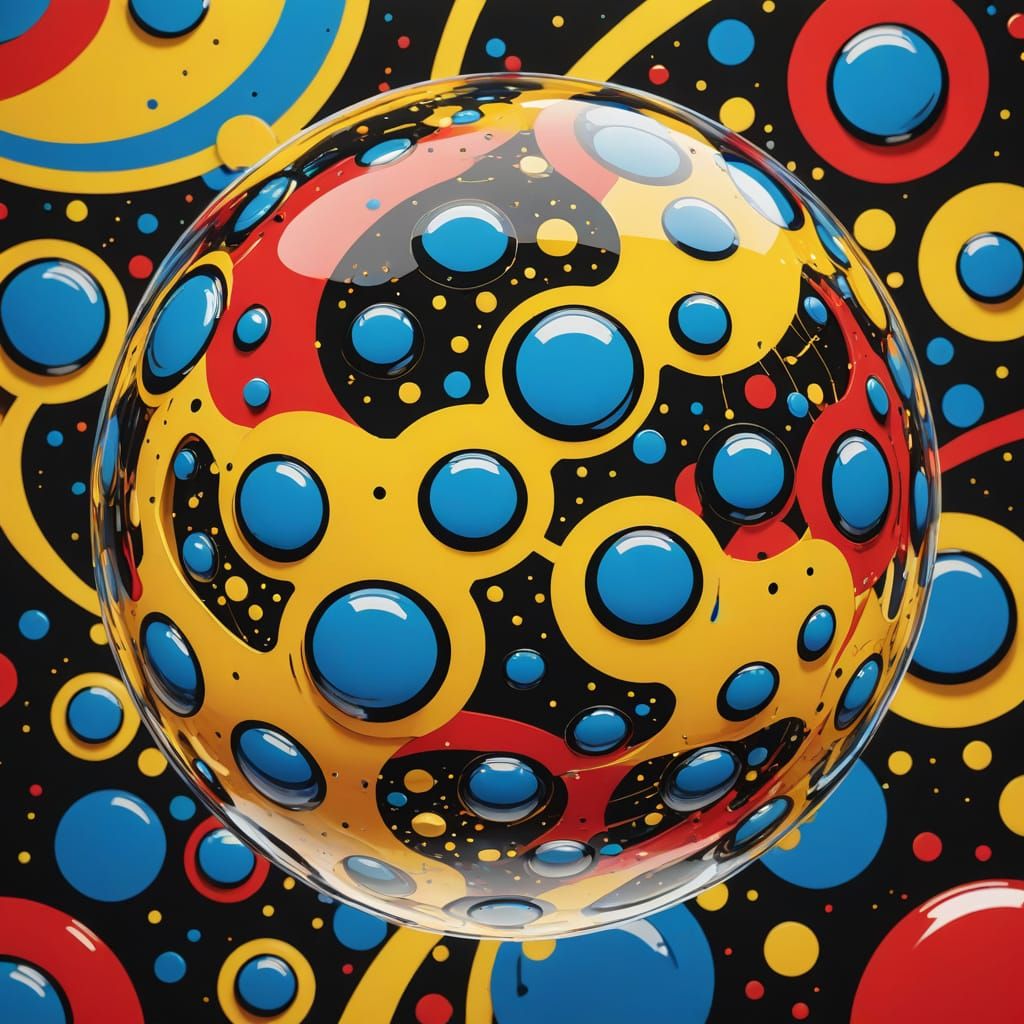 Vibrant Glass Sculpture in Whirlwind of Color