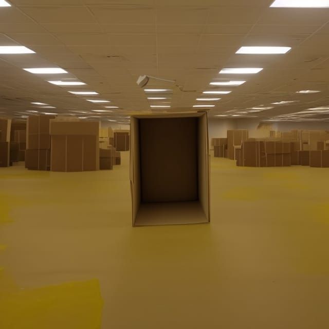 Eerie Cardboard Box World: Liminal Dreamscape