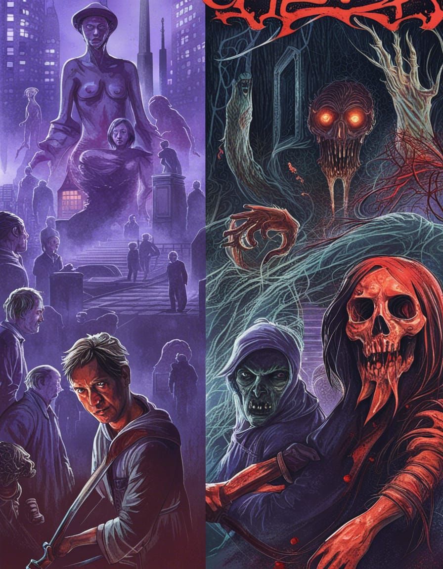 Dramatic Horror Movie Poster in Cinematic Style